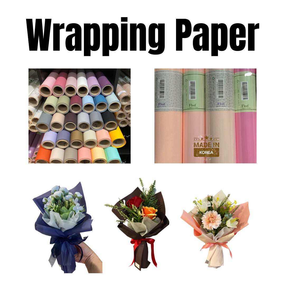 Korean Style Waterproof Alphabet Rim Flower Wrapping Paper 58x58cm From  Esw_house, $7.59