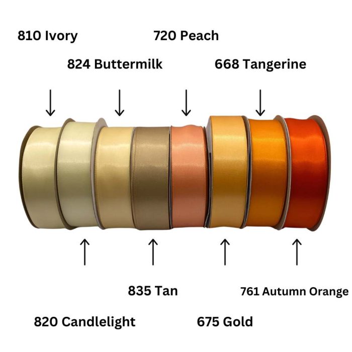 Double-Sided Satin Cream & Orange Styles