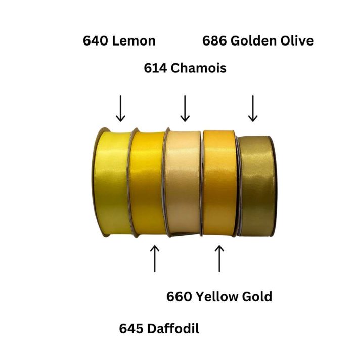 Double-Sided Satin Yellow Styles